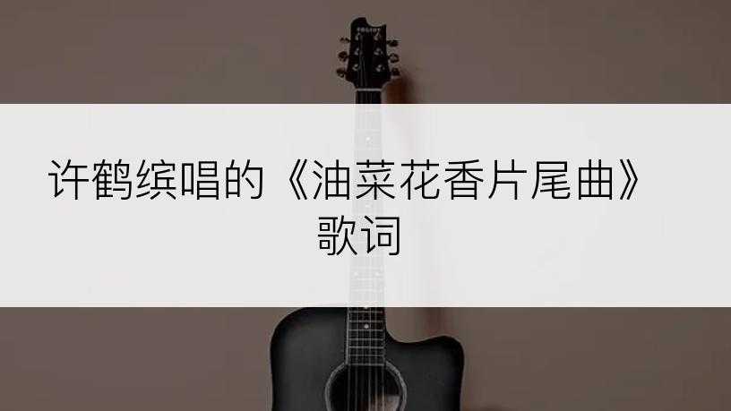 许鹤缤唱的《油菜花香片尾曲》歌词