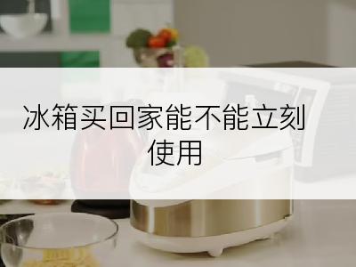 冰箱买回家能不能立刻使用