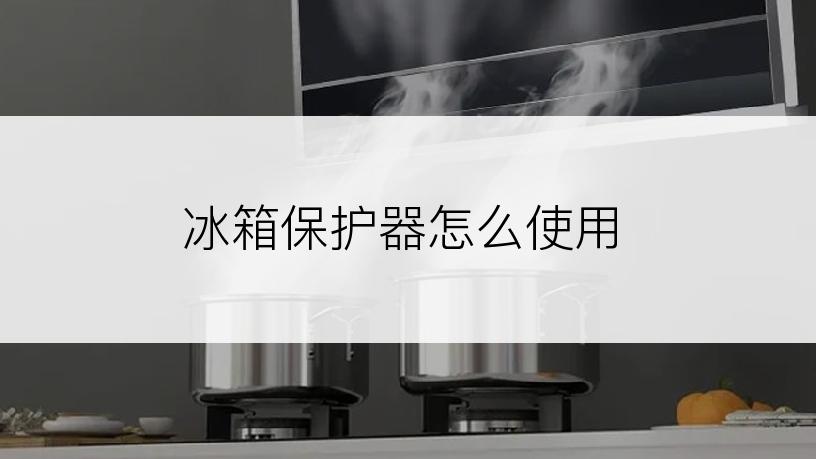 冰箱保护器怎么使用