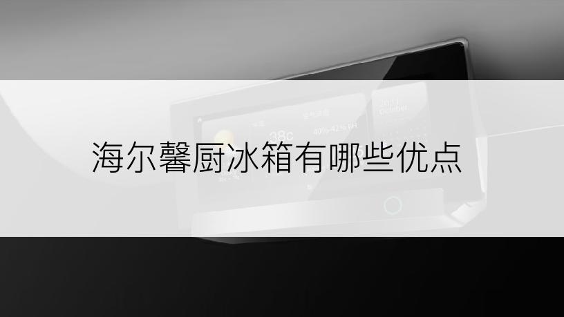 海尔馨厨冰箱有哪些优点