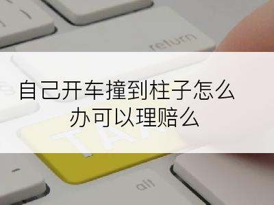 自己开车撞到柱子怎么办可以理赔么