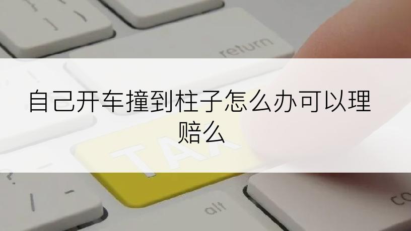 自己开车撞到柱子怎么办可以理赔么