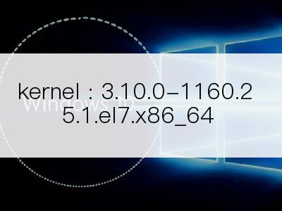 kernel : 3.10.0-1160.25.1.el7.x86_64