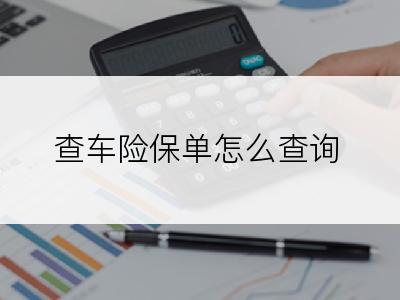 查车险保单怎么查询