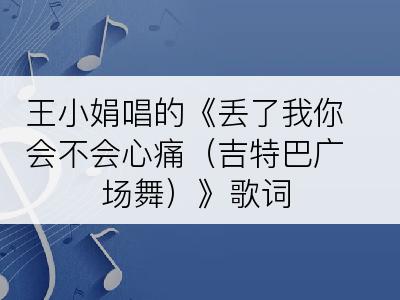 王小娟唱的《丢了我你会不会心痛（吉特巴广场舞）》歌词