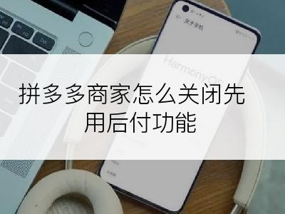 拼多多商家怎么关闭先用后付功能