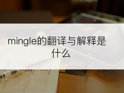 mingle的翻译与解释是什么