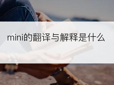 mini的翻译与解释是什么