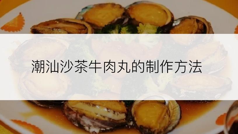 潮汕沙茶牛肉丸的制作方法