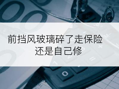 前挡风玻璃碎了走保险还是自己修