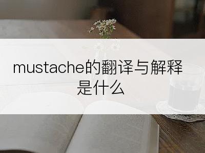 mustache的翻译与解释是什么