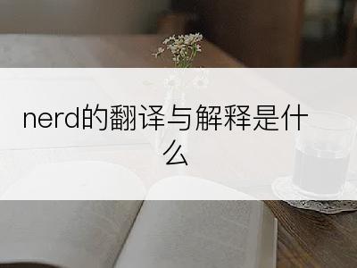 nerd的翻译与解释是什么