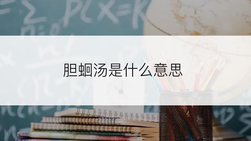 胆蛔汤是什么意思