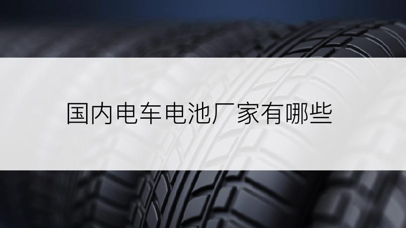 国内电车电池厂家有哪些