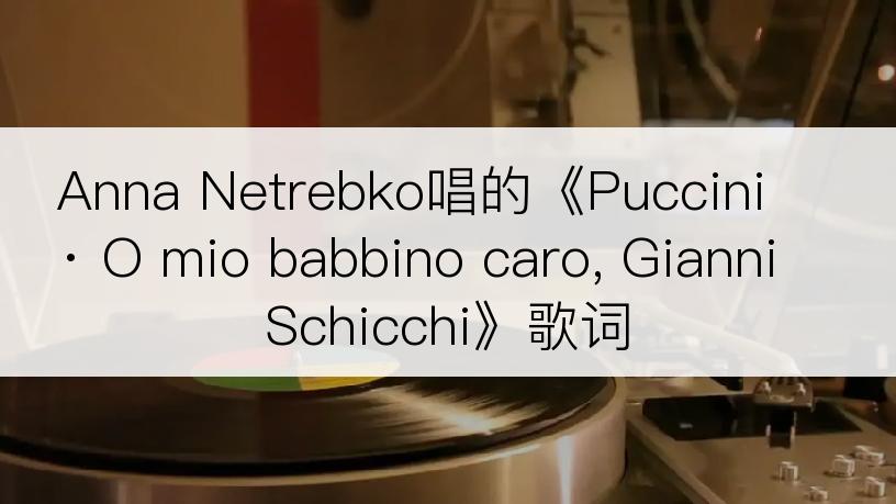 Anna Netrebko唱的《Puccini · O mio babbino caro, Gianni Schicchi》歌词