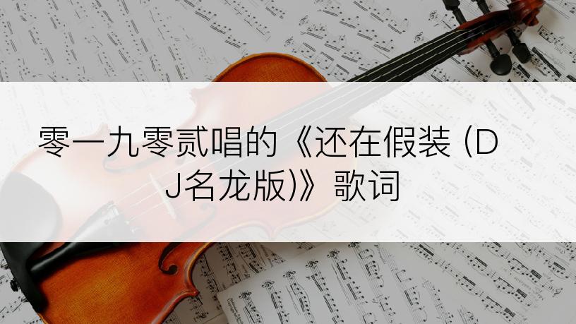 零一九零贰唱的《还在假装 (DJ名龙版)》歌词