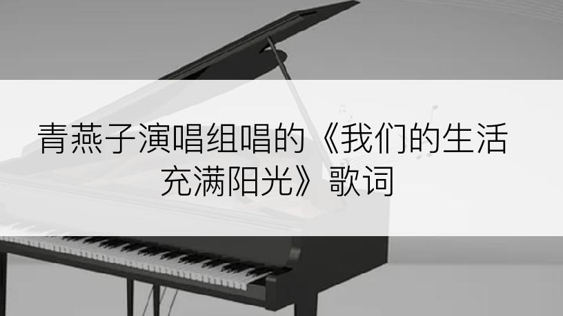 青燕子演唱组唱的《我们的生活充满阳光》歌词