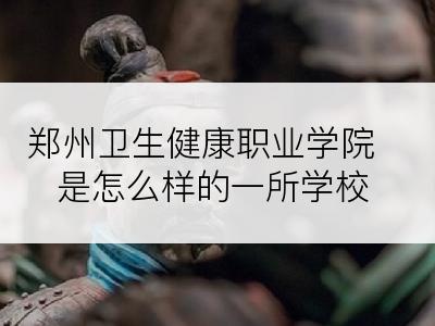 郑州卫生健康职业学院是怎么样的一所学校