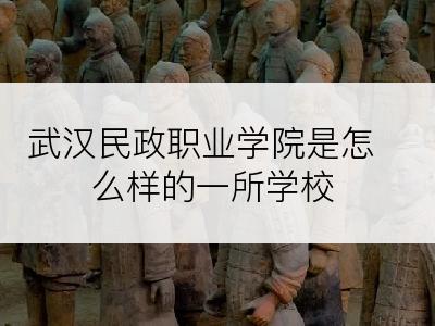 武汉民政职业学院是怎么样的一所学校