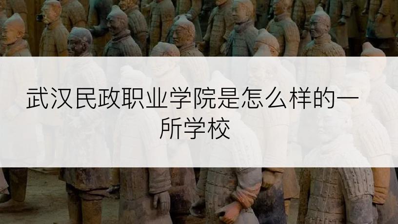 武汉民政职业学院是怎么样的一所学校