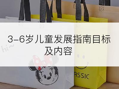 3-6岁儿童发展指南目标及内容