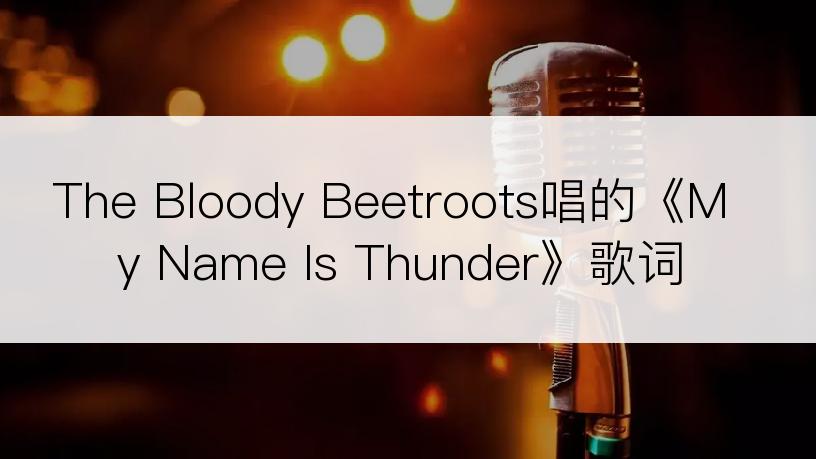 The Bloody Beetroots唱的《My Name Is Thunder》歌词