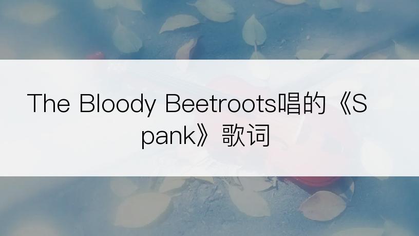 The Bloody Beetroots唱的《Spank》歌词