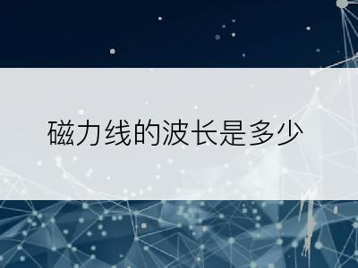 磁力线的波长是多少