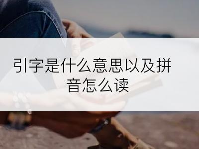 引字是什么意思以及拼音怎么读