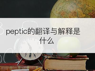 peptic的翻译与解释是什么