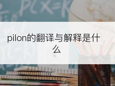 pilon的翻译与解释是什么