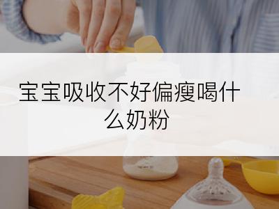 宝宝吸收不好偏瘦喝什么奶粉