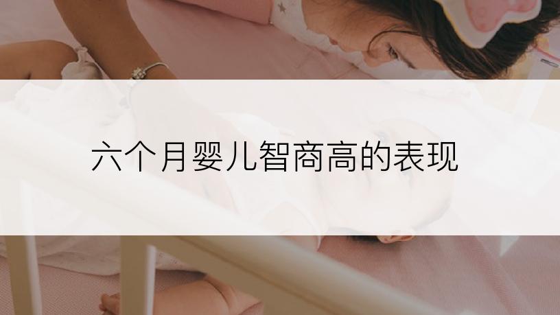 六个月婴儿智商高的表现