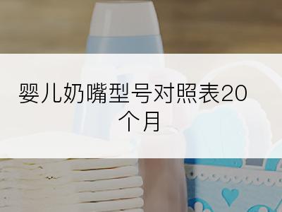 婴儿奶嘴型号对照表20个月