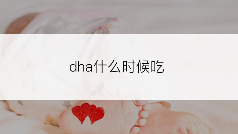 dha什么时候吃