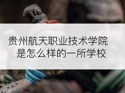 贵州航天职业技术学院是怎么样的一所学校