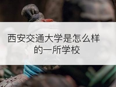 西安交通大学是怎么样的一所学校