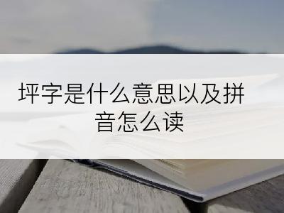 坪字是什么意思以及拼音怎么读