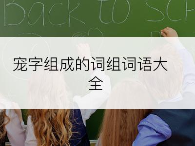 宠字组成的词组词语大全