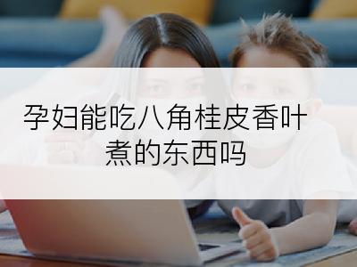 孕妇能吃八角桂皮香叶煮的东西吗