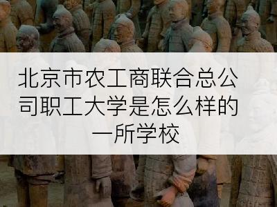 北京市农工商联合总公司职工大学是怎么样的一所学校