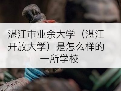 湛江市业余大学（湛江开放大学）是怎么样的一所学校