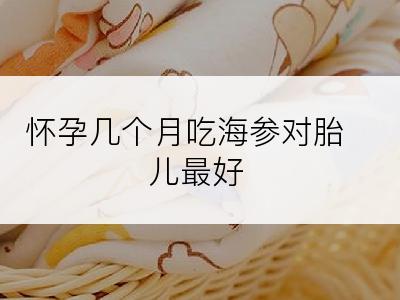 怀孕几个月吃海参对胎儿最好