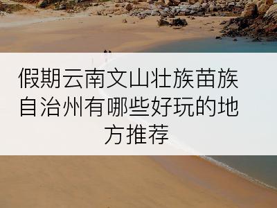 假期云南文山壮族苗族自治州有哪些好玩的地方推荐