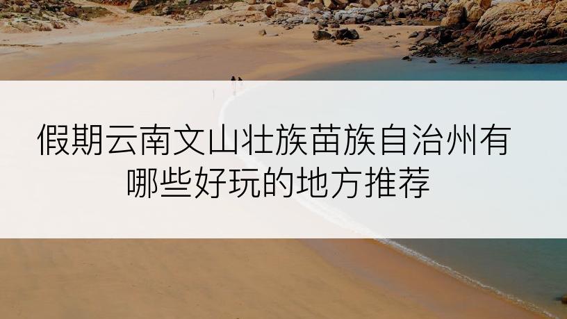 假期云南文山壮族苗族自治州有哪些好玩的地方推荐