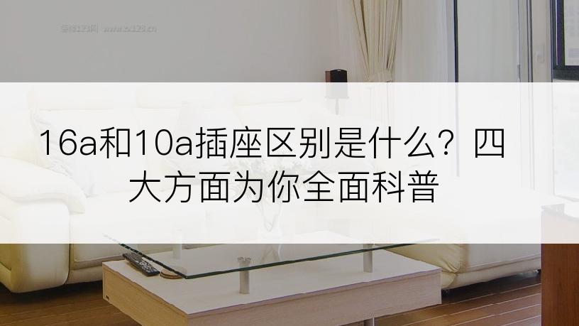 16a和10a插座区别是什么？四大方面为你全面科普