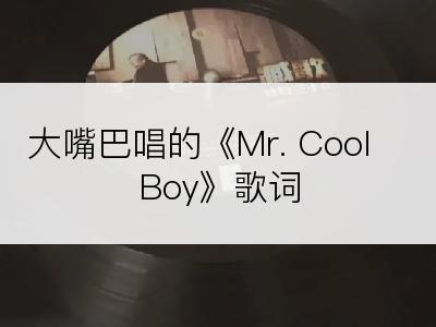 大嘴巴唱的《Mr. Cool Boy》歌词