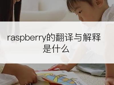 raspberry的翻译与解释是什么