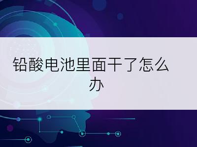 铅酸电池里面干了怎么办