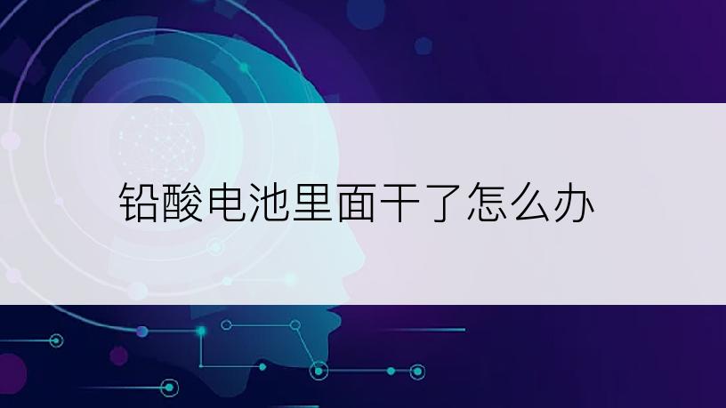 铅酸电池里面干了怎么办